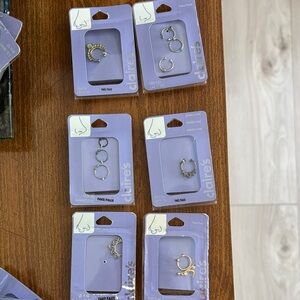 Claire's Silver and Gold FAUX Nose Ring Collection